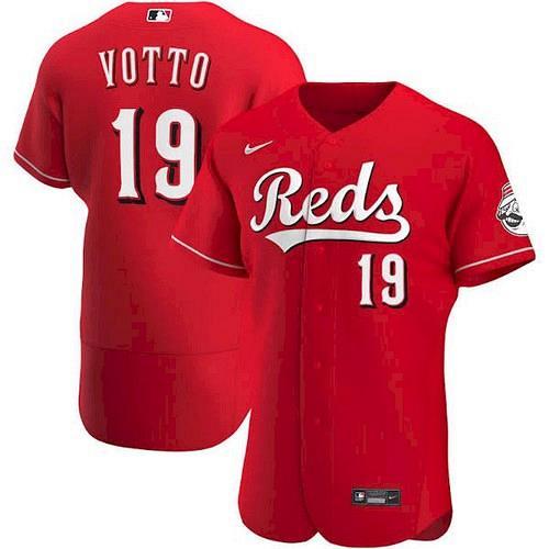 Men Joey Votto Cincinnati Reds Scarlet Alternate Authentic Player Jersey