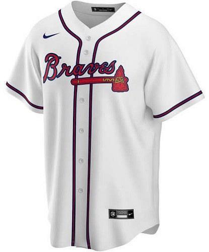 Men Atlanta Braves Home Replica Jersey (White) Large