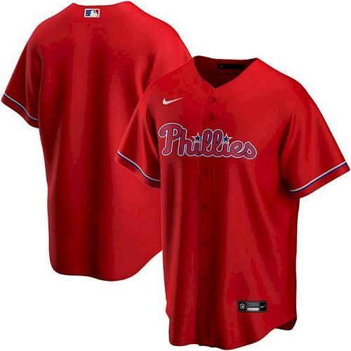 Men Philadelphia Phillies Red Alternate 2020 Replica Team Jersey