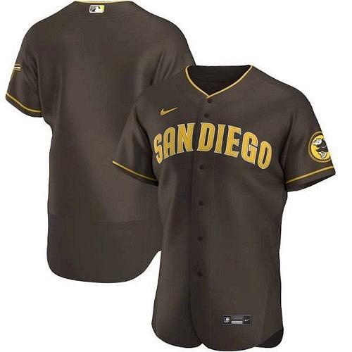 Men San Diego Padres Brown Road Authentic Team Jersey