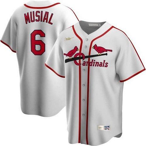 Men Stan Musial St. Louis Cardinals White Home Cooperstown Collection Player Jersey