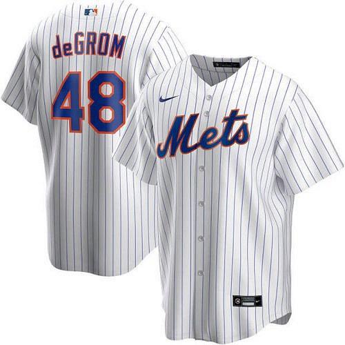 Men Jacob deGrom New York Mets White Home Replica Player Name Jersey