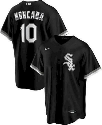 Men Yoan Moncada Black Chicago White Sox Alternate 2020 Replica Player Jersey