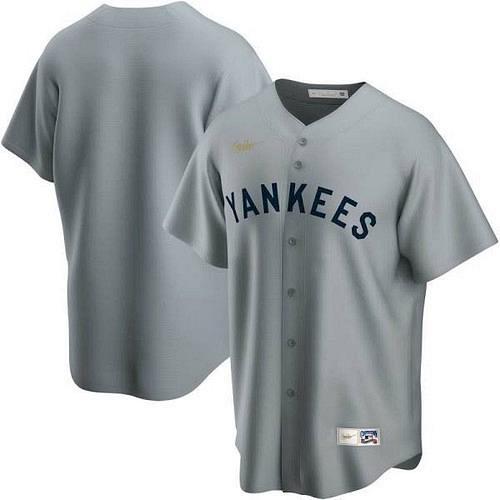 Men New York Yankees Gray Road Cooperstown Collection Team Jersey