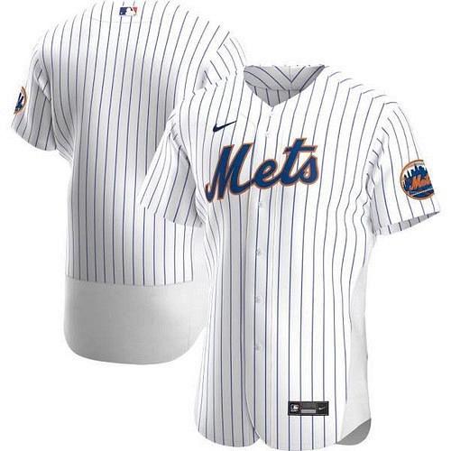 Men New York Mets White Home Authentic Team Jersey