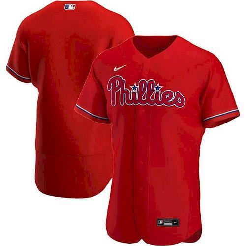 Men's Philadelphia Phillies Red Alternate Authentic Team Jersey