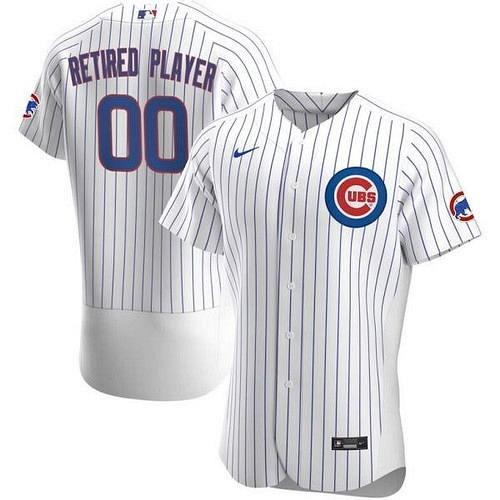 Men's Chicago Cubs White Home Pick-A-Player Retired Roster Authentic Jersey