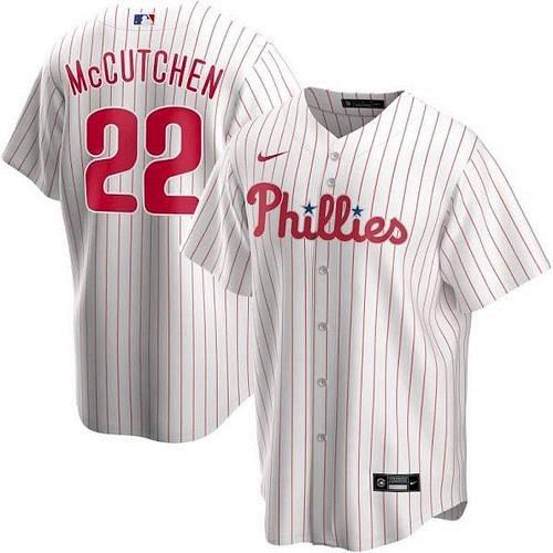 Men's Andrew McCutchen Philadelphia Phillies White Home Replica Player Name Jersey