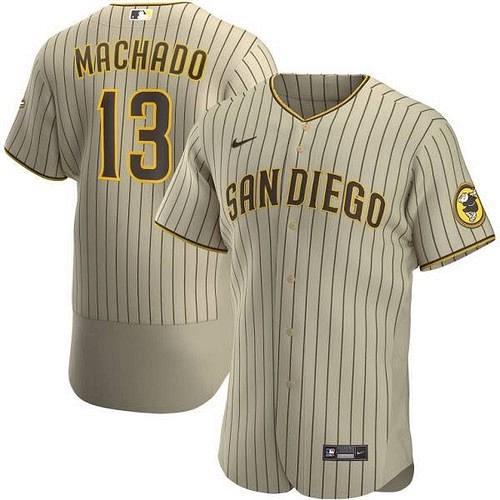 Men's Manny Machado San Diego Padres Tan/Brown Alternate Authentic Player Jersey