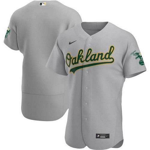 Men's Oakland Athletics Gray Road Authentic Team Jersey