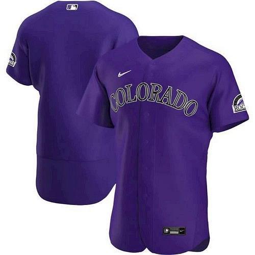 Men Colorado Rockies Purple Alternate Authentic Team Jersey