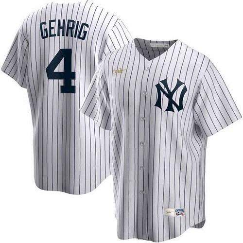 Men Lou Gehrig New York Yankees White Home Cooperstown Collection Player Jersey Large