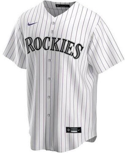 Men White Colorado Rockies Home Replica Team Jersey