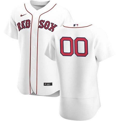 Men Boston Red Sox White Home Authentic Custom Jersey