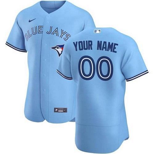 Men Toronto Blue Jays Powder Alternate Authentic Custom Jersey