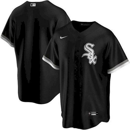 Men Chicago White Sox Black Alternate 2020 Replica Team Jersey