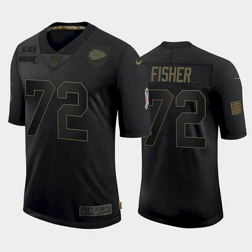 Men Chiefs Eric Fisher 2021 Salute to Service Limited Jersey - Black