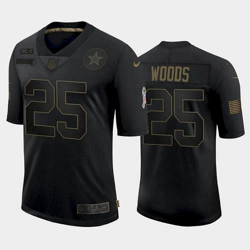 Men Cowboys Xavier Woods 2021 Salute to Service Limited Jersey