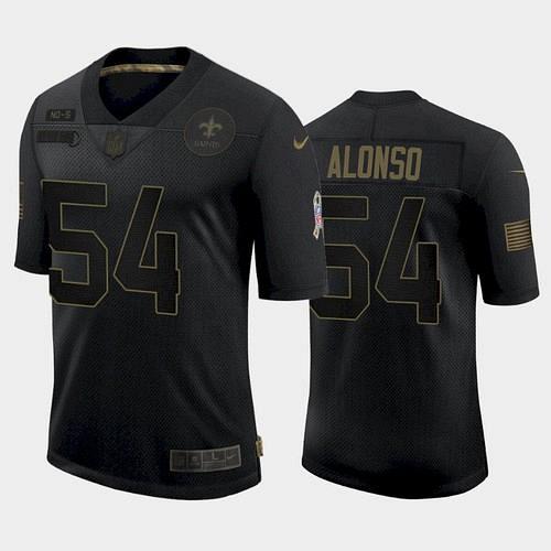 Men Saints Kiko Alonso 2021 Salute to Service Limited Jersey - Black