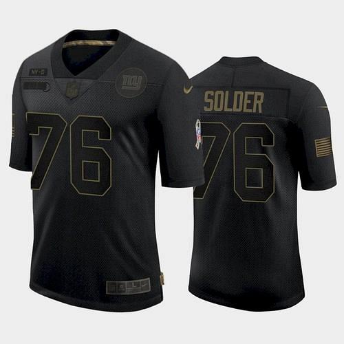 Men Giants Nate Solder 2021 Salute to Service Limited Jersey - Black