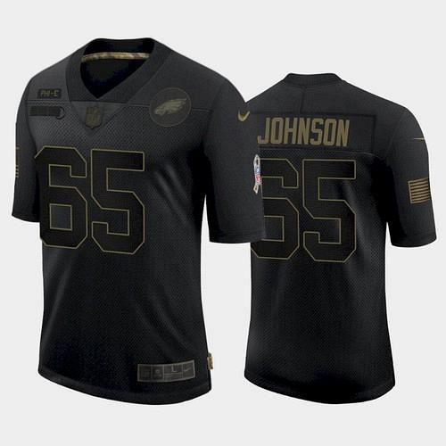 Men Eagles Lane Johnson 2021 Salute to Service Limited Jersey