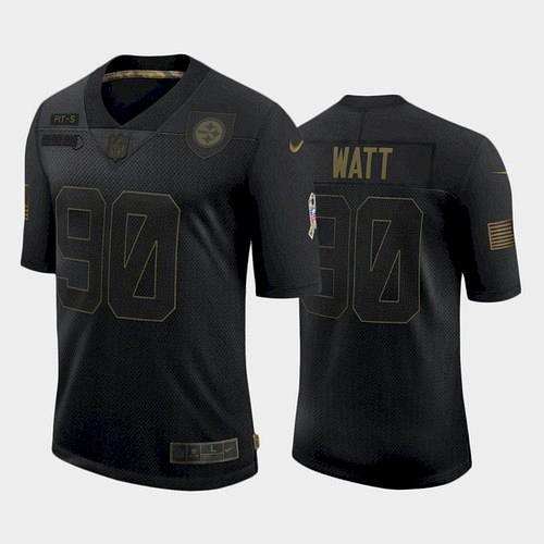 Men Steelers T.J. Watt 2021 Salute to Service Limited Jersey - Black