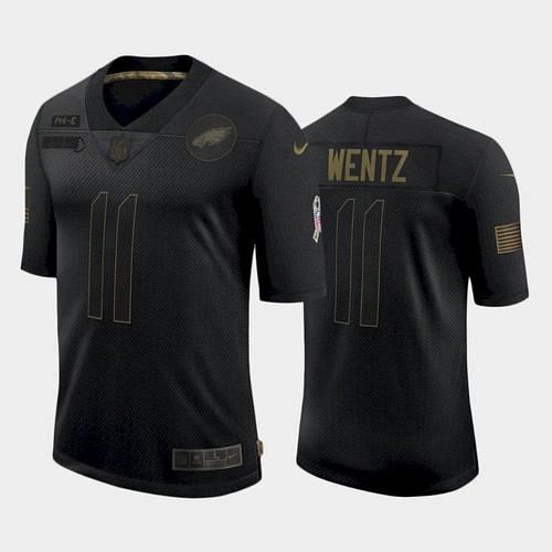 Men Eagles Carson Wentz 2021 Salute to Service Limited Jersey