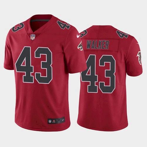 Men Atlanta Falcons Mykal Walker Color Rush Limited Jersey - Red