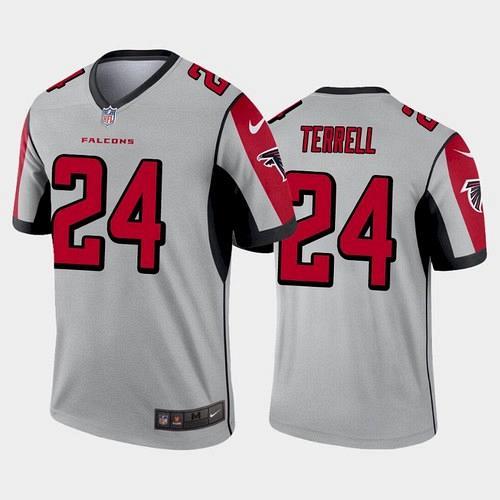 Men's Atlanta Falcons A.J. Terrell Inverted Legend Jersey - Silver