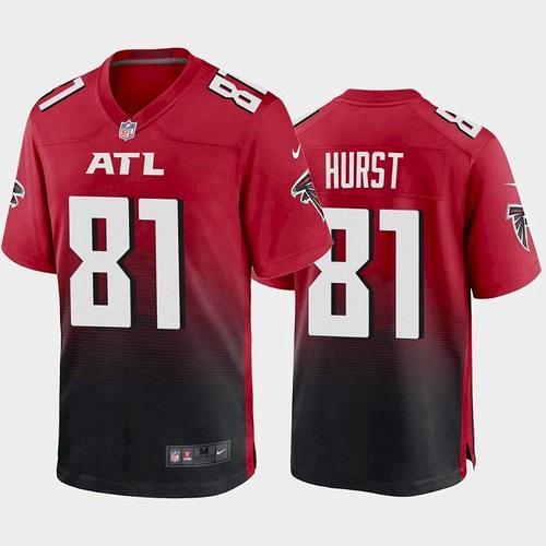 Men's Atlanta Falcons Hayden Hurst 2021 Game Jersey - Red