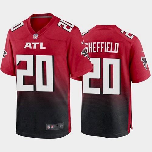 Men's Atlanta Falcons Kendall Sheffield 2021 Game Jersey - Red