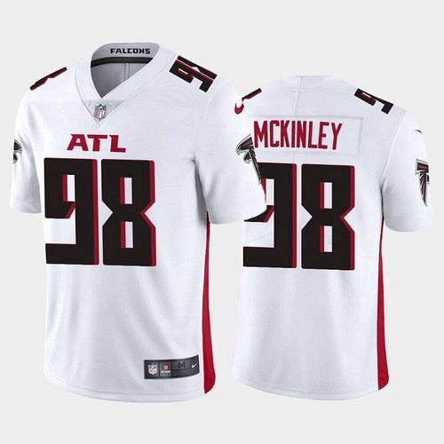 Men's Falcons Takkarist McKinley 2021 Vapor Limited Jersey - White