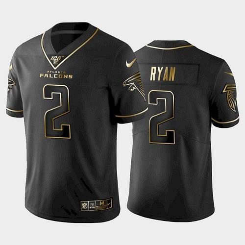 Men's Falcons Matt Ryan NFL 100 Golden Edition Vapor Limited Jersey
