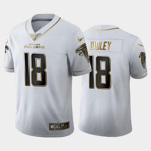 Men's Falcons Calvin Ridley 100th Season Golden Edition Vapor Limited