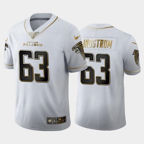 Men's Falcons Chris Lindstrom 100th Season Golden Edition Vapor