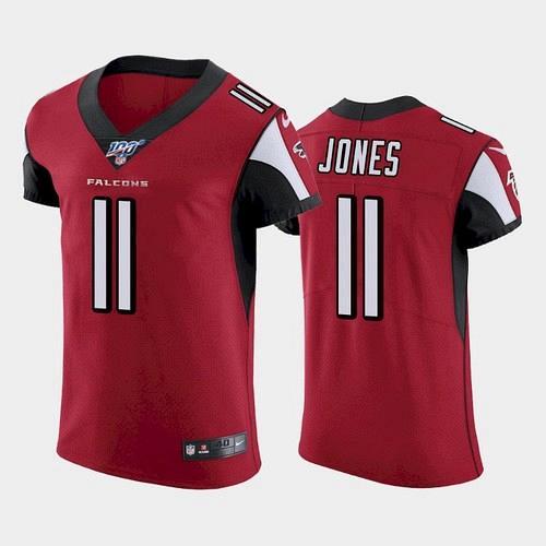 Men's Falcons Julio Jones 100th Season Vapor Elite Jersey - Red