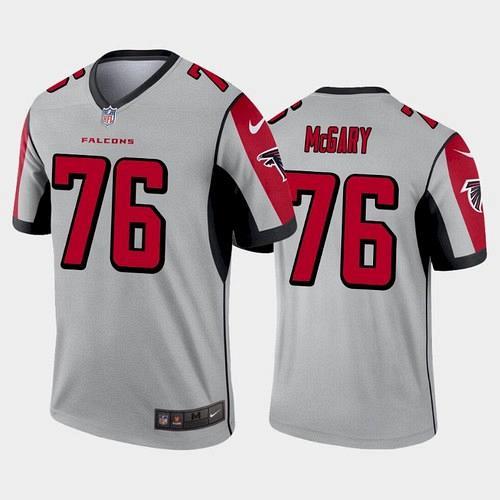 Men's Atlanta Falcons Kaleb McGary Inverted Legend Jersey - Silver