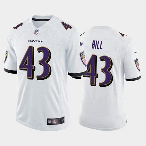 Men's Ravens Justice Hill Vapor Untouchable Limited Jersey - White