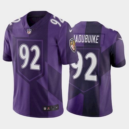 Men's Baltimore Ravens Justin Madubuike City Edition Jersey - Purple