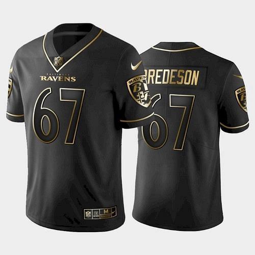 Men's Ravens Ben Bredeson Golden Edition Vapor Limited Jersey - Black