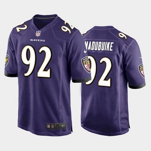 Men's Baltimore Ravens Justin Madubuike Game Jersey - Purple