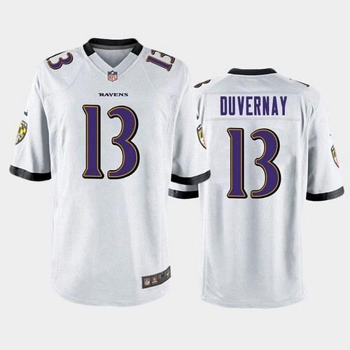 Men's Baltimore Ravens Devin Duvernay Game Jersey - White