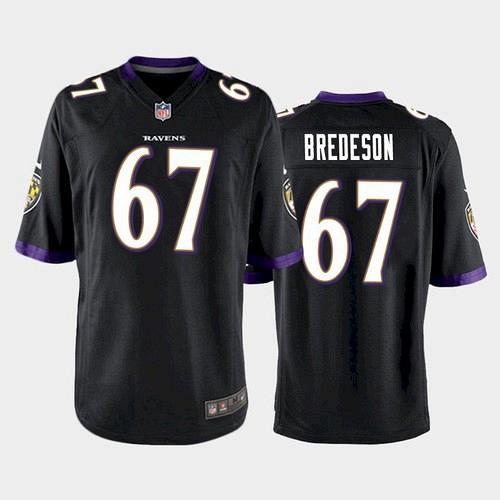 Men's Baltimore Ravens Ben Bredeson Game Jersey - Black