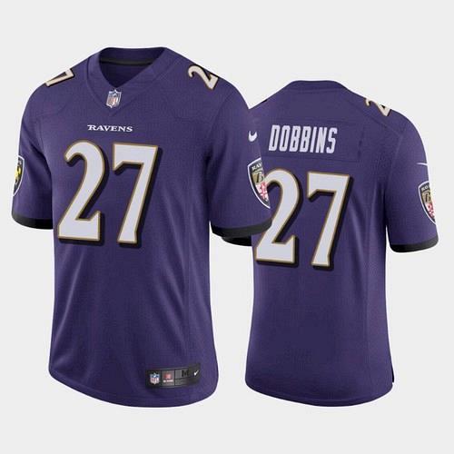 Men's Ravens J.K. Dobbins 2021 NFL Draft Vapor Limited Jersey - Purple