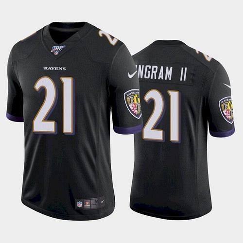 Men's Baltimore Ravens Mark Ingram 100th Season Limited Jersey - Black