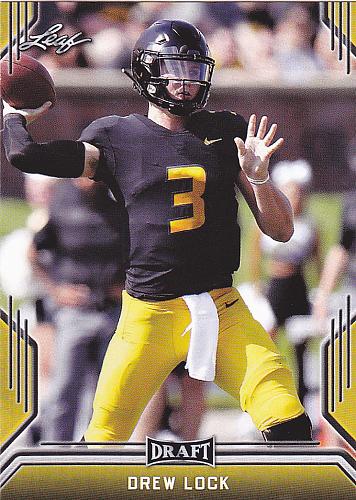 Drew Lock #26 - Broncos 2019 Leaf GOLD Rookie Football Trading Card