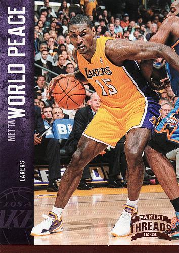 2012 Panini Threads #69 - Metta World Peace - Lakers