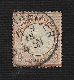 German Used Scott #25 Catalog Value $375.00