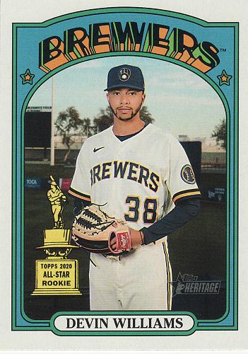 2021 Topps Heritage #210 - Devin Williams - Brewers