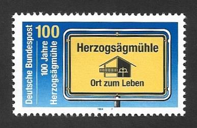 German MNH Scott #1834 Catalog Value $1.20